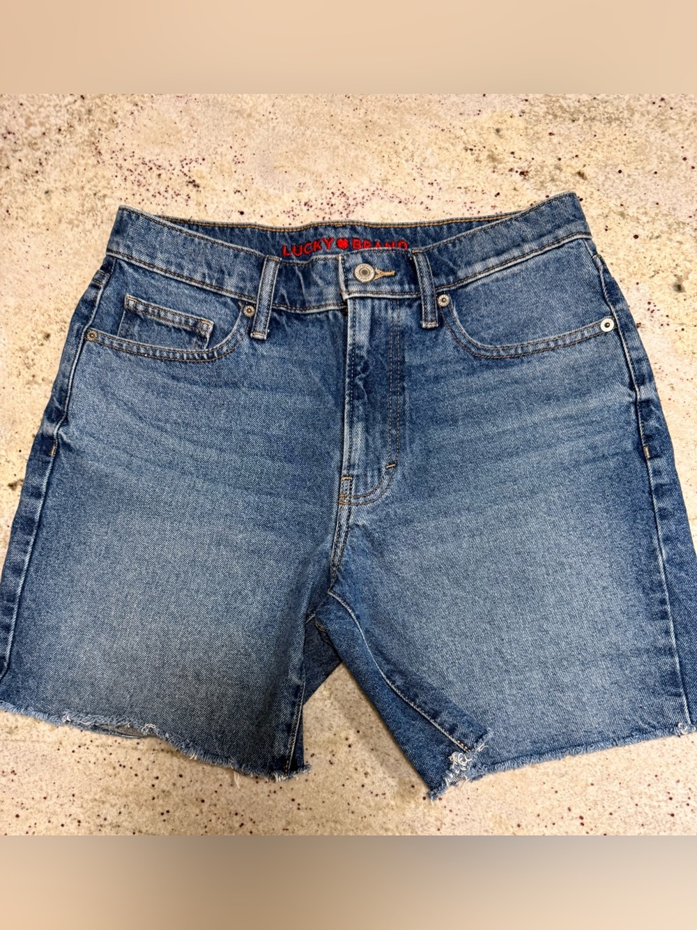 Lucky Brand Men's Medium Blue Denim Cutoff Shorts